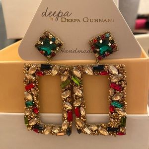 DEEPA GURNANI AVALON EARRINGS MULTI COLOR WITH POSTS.